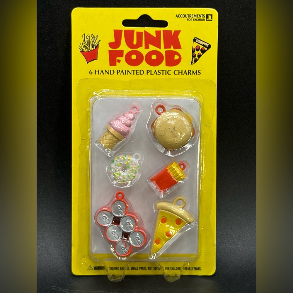 2003 Accoutrements Junk Food Hand Painted Plastic Charms Y2K Jewelry Accessories